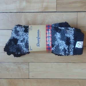 Dearfoams 2-pack Men's Super Soft Lounge Socks Fits Shoe Size 7-12